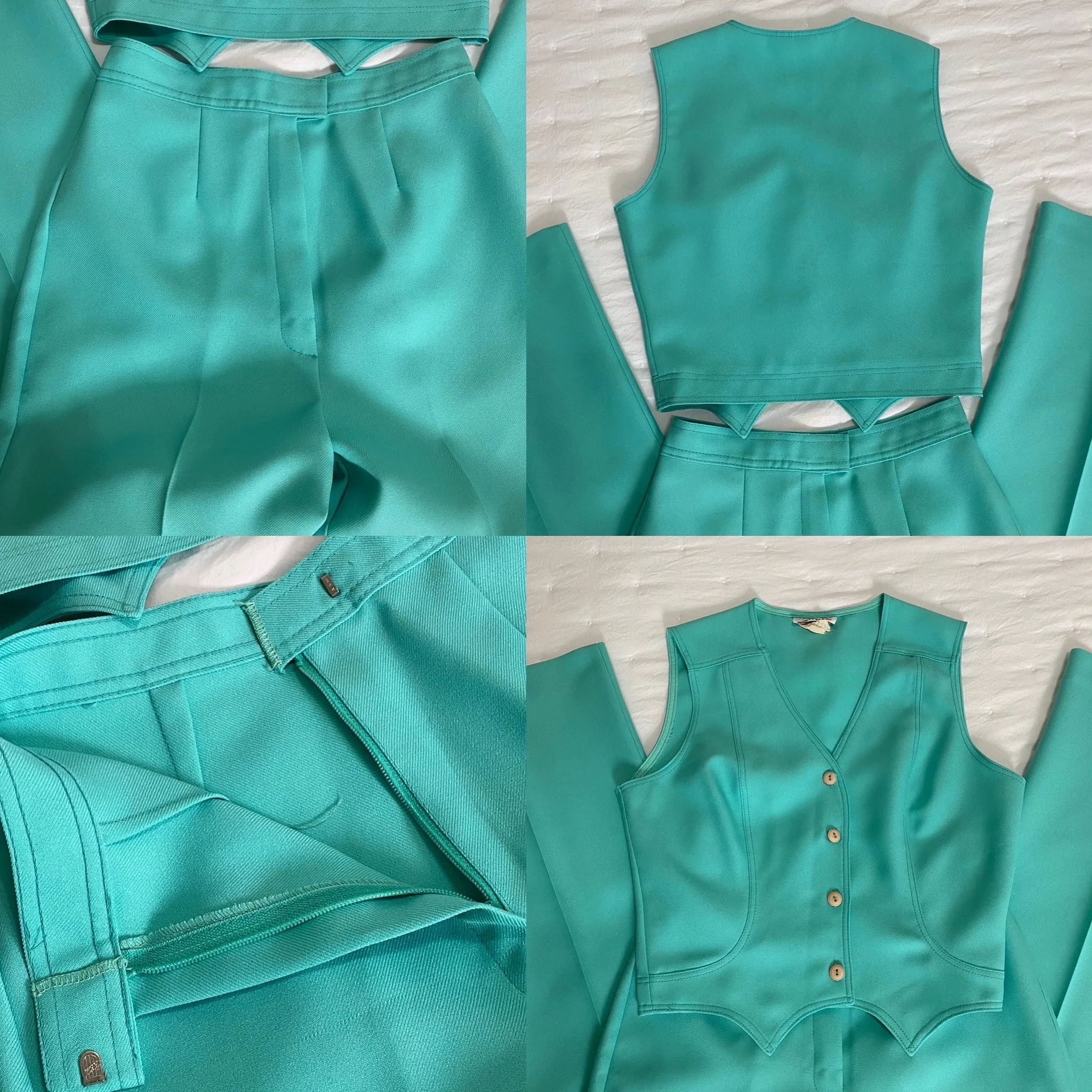 70s 2PC, Sharp Vest Suit (XS, 25” waist)
