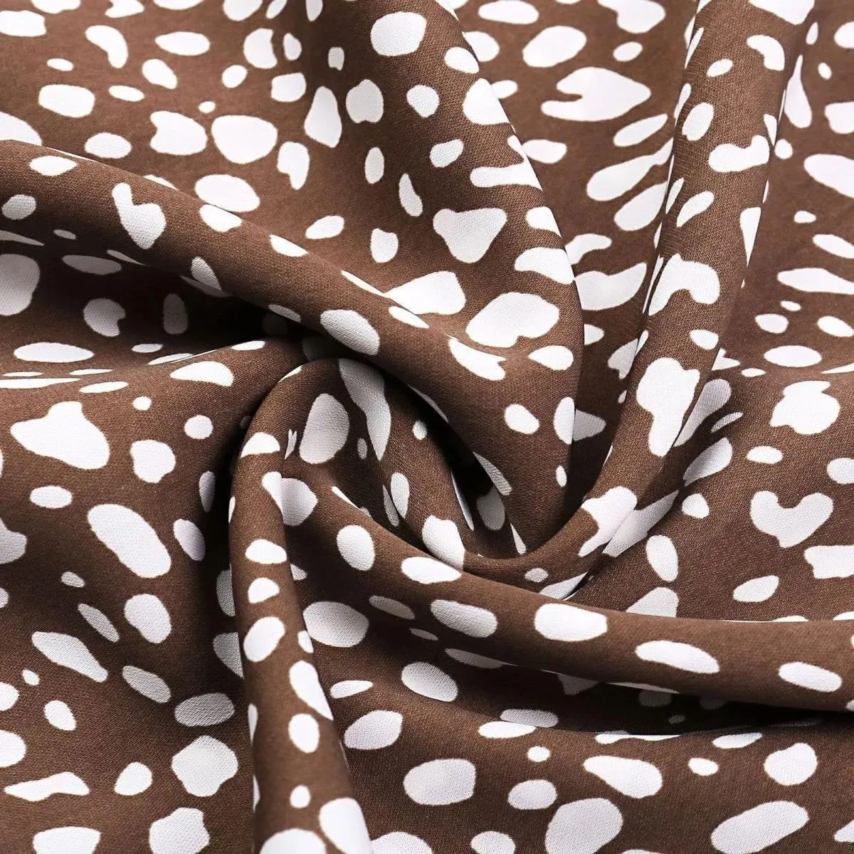 All Over Print Square Neck Cinched Waist Dress