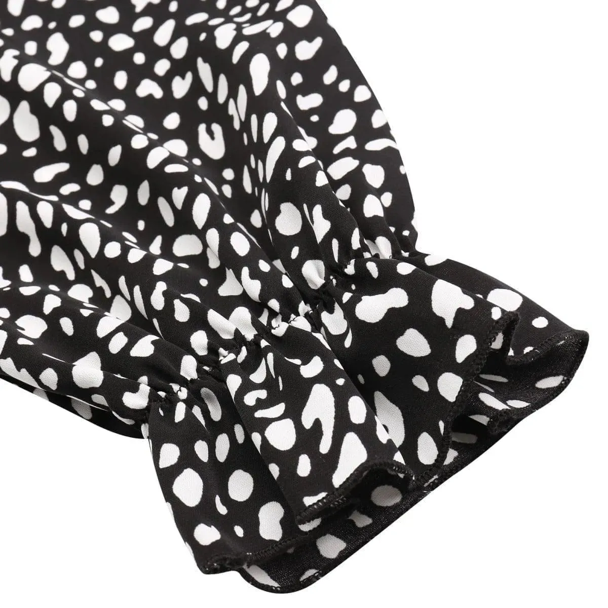 All Over Print Square Neck Cinched Waist Dress