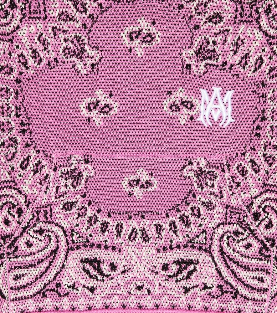 Amiri cotton and cashmere bandana sweatshirt, pink