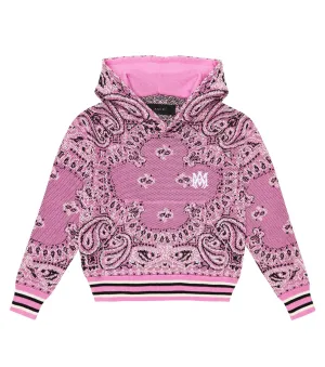 Amiri cotton and cashmere bandana sweatshirt, pink