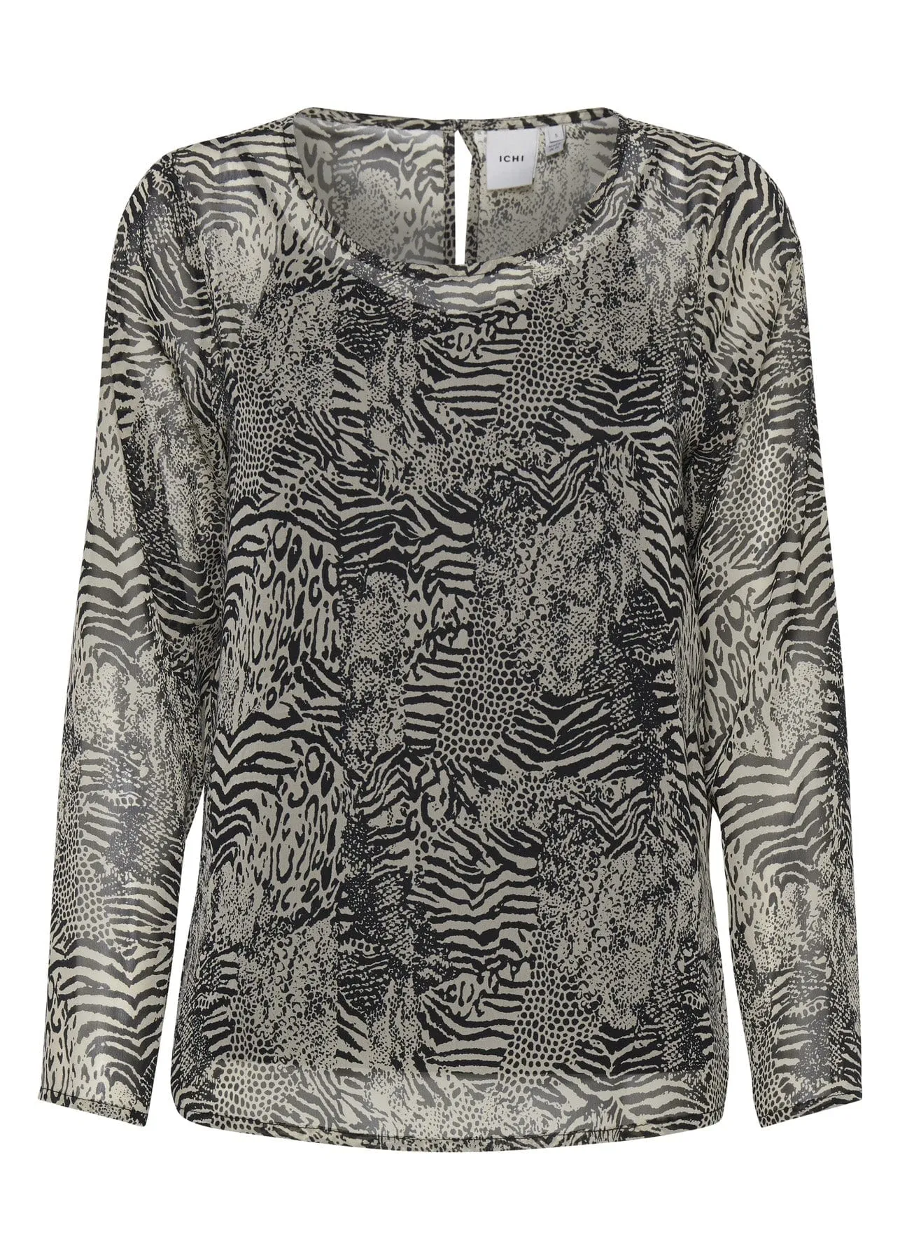 Assip Animal Print Blouse - Oxford Tan