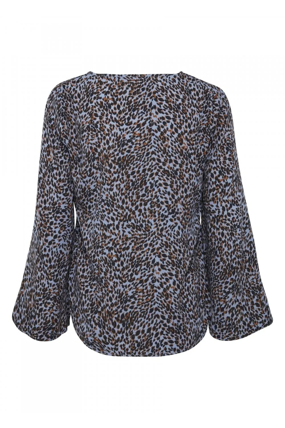 Barbara Animal Print Blouse - Country Blue