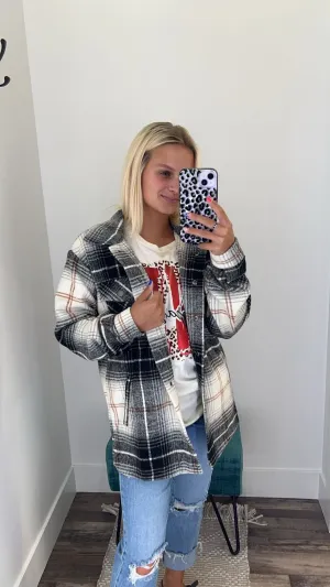 Black & Gold Norah Plaid Shacket