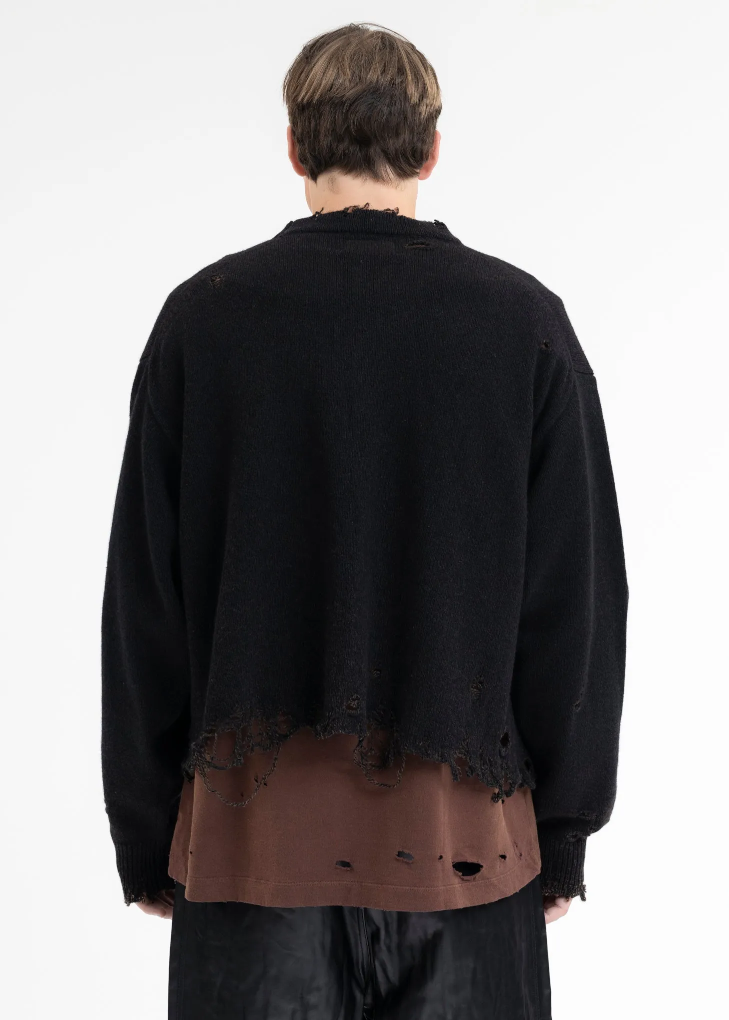 BLACK BROKEN HEART CARDIGAN