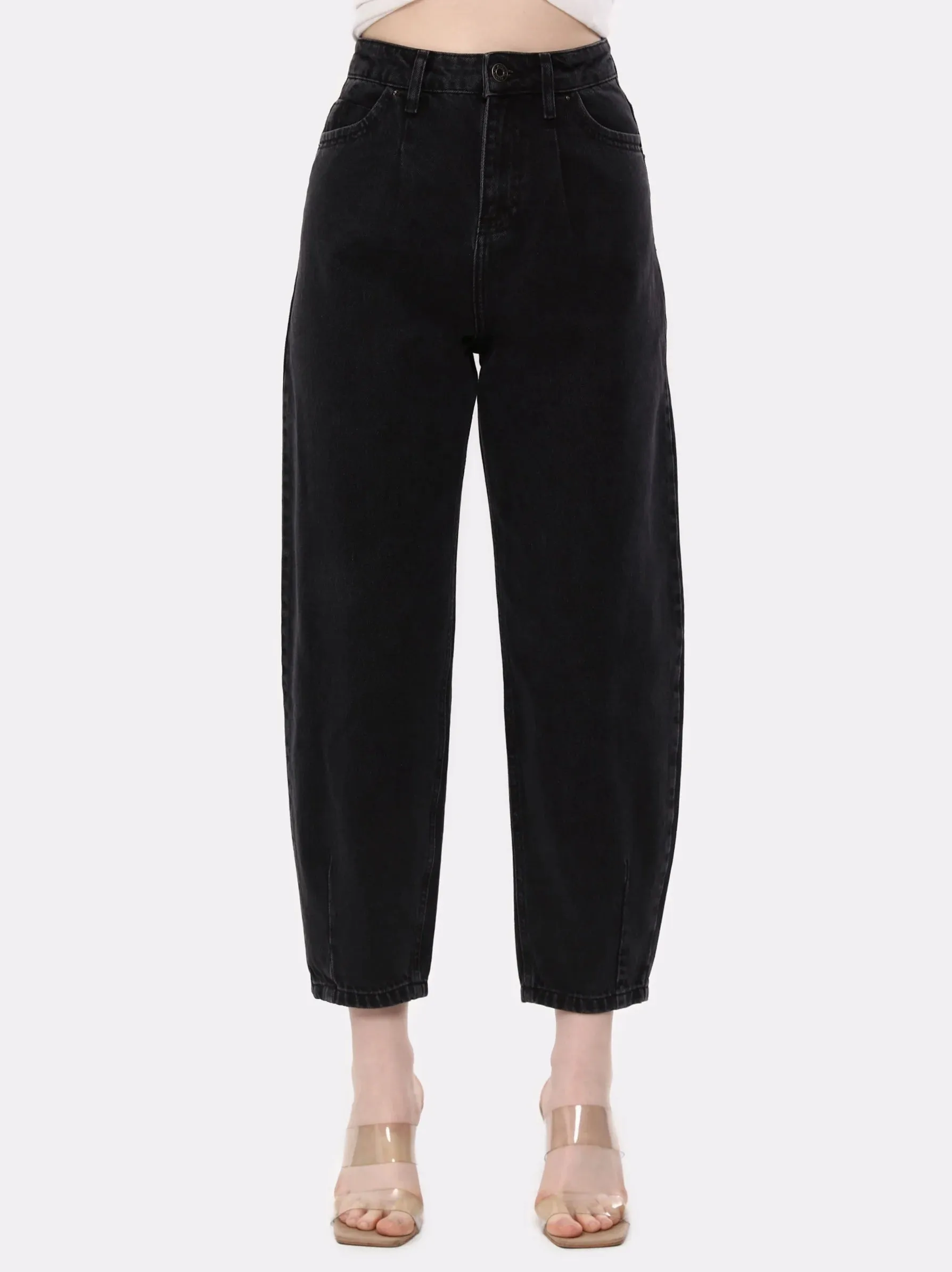 Black High Waist Balloon Jeans