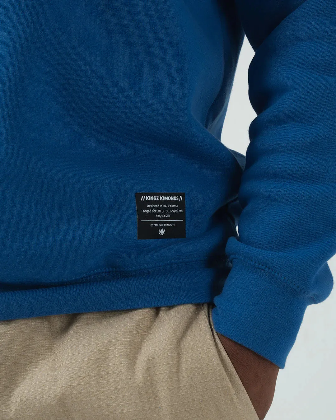 Bluza KINGZ Fearless Crew -  Albastra