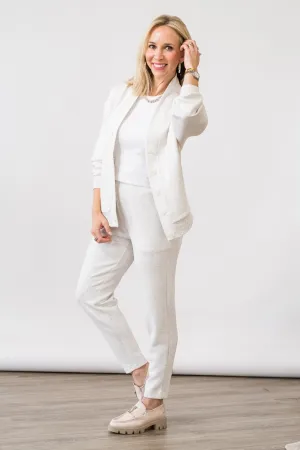 Celeste Button Through Sweat in Ivory