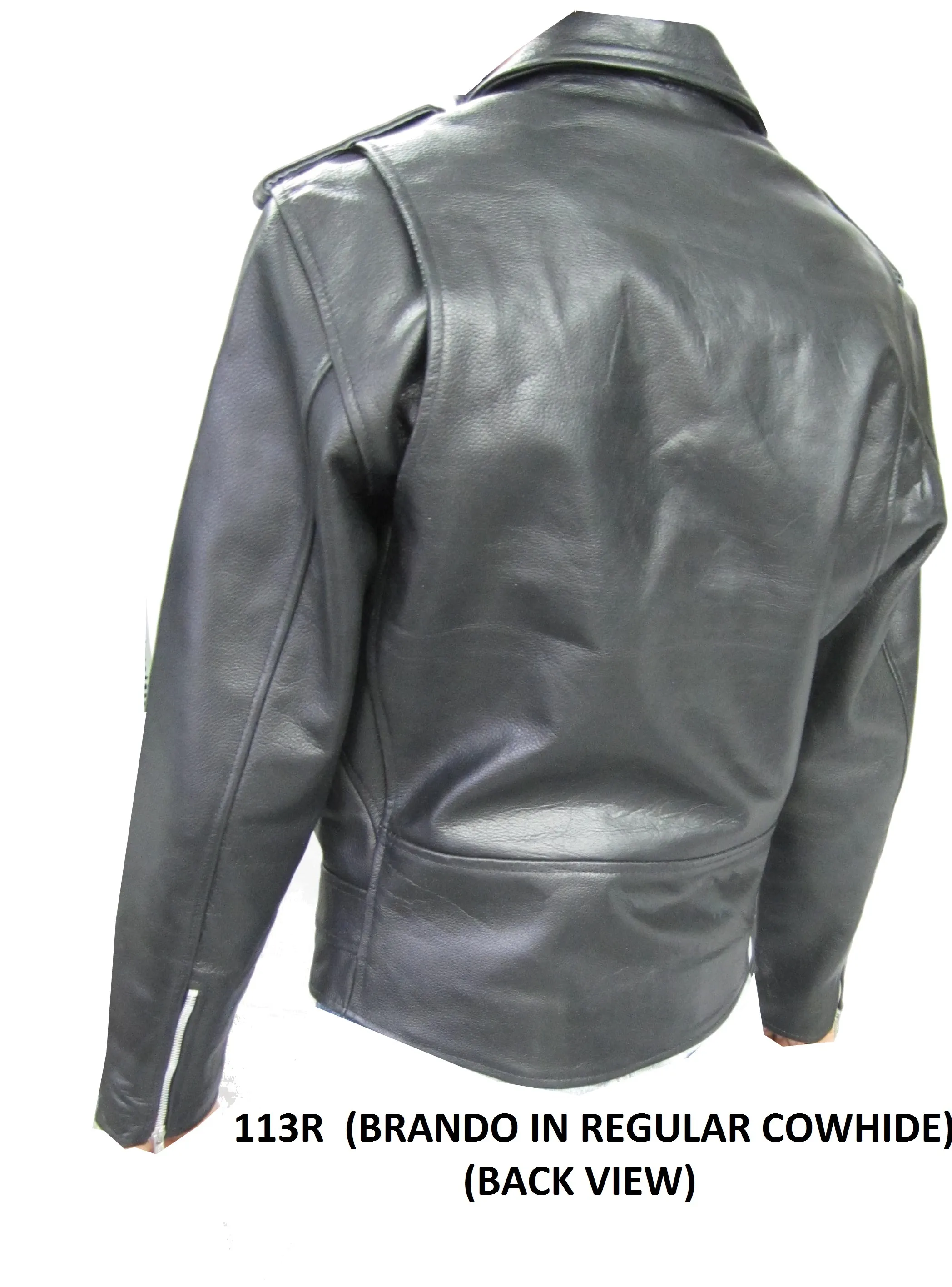 Classic Brando biker Perfecto Leather jacket in milled cowhide 113R
