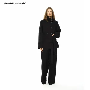 Classic Double-Breasted Short Coat