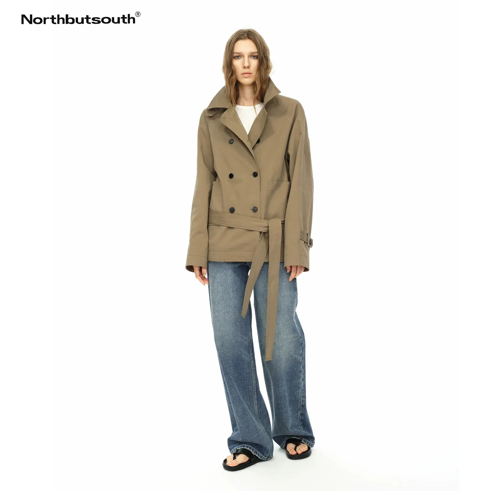 Classic Double-Breasted Short Coat