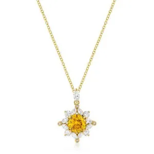 Classic Sun Pendant in Goldtone