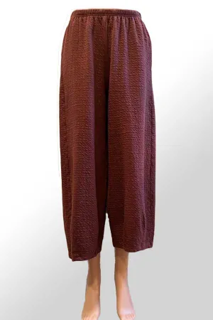 Cotton Pants with Darts - textured
