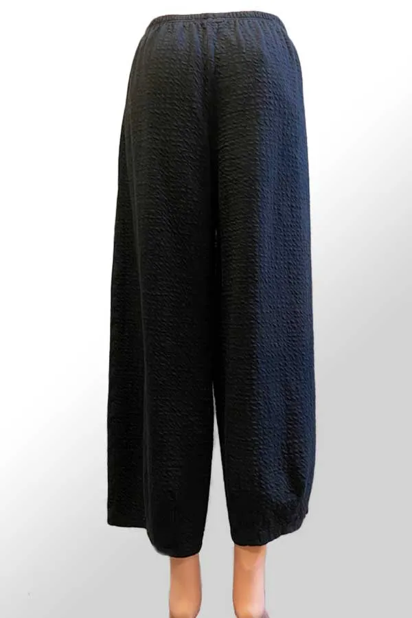 Cotton Pants with Darts - textured