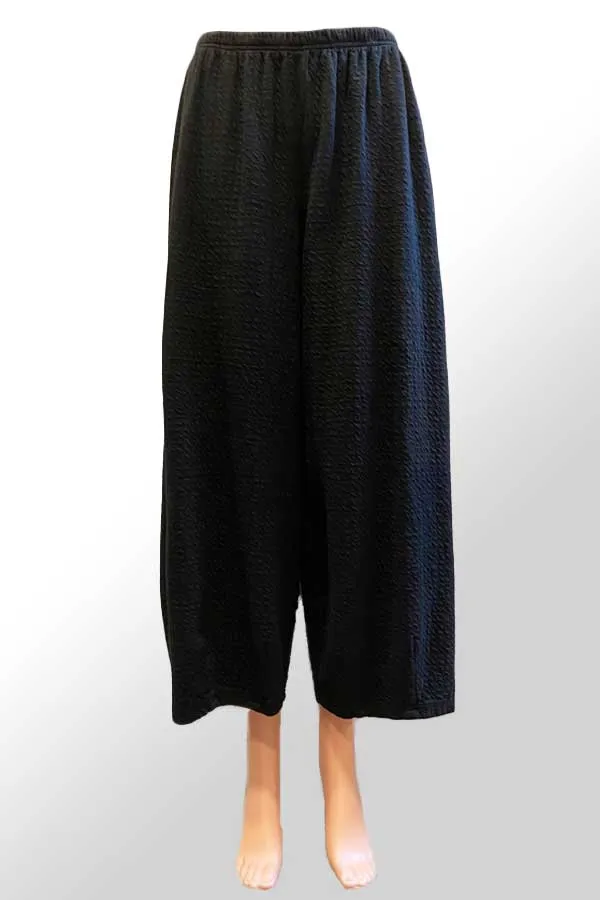 Cotton Pants with Darts - textured