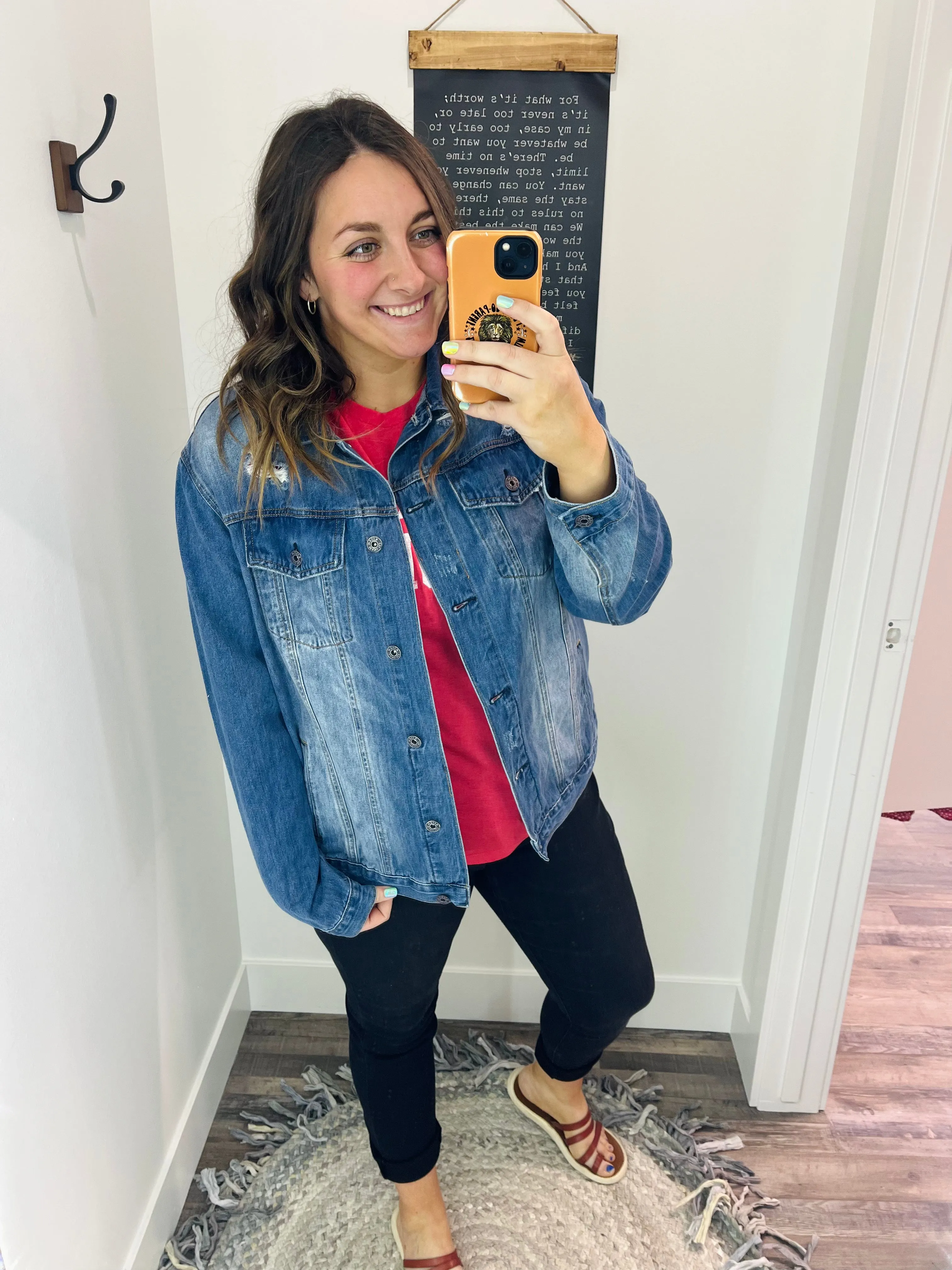 Dark Blue Relaxed Fit Denim Jacket