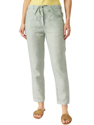 Drawstring 3/4 Tapered Pants  GREEN