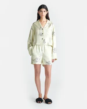 Dylla - Printed Tailored Silk Twill Shorts - Folktale