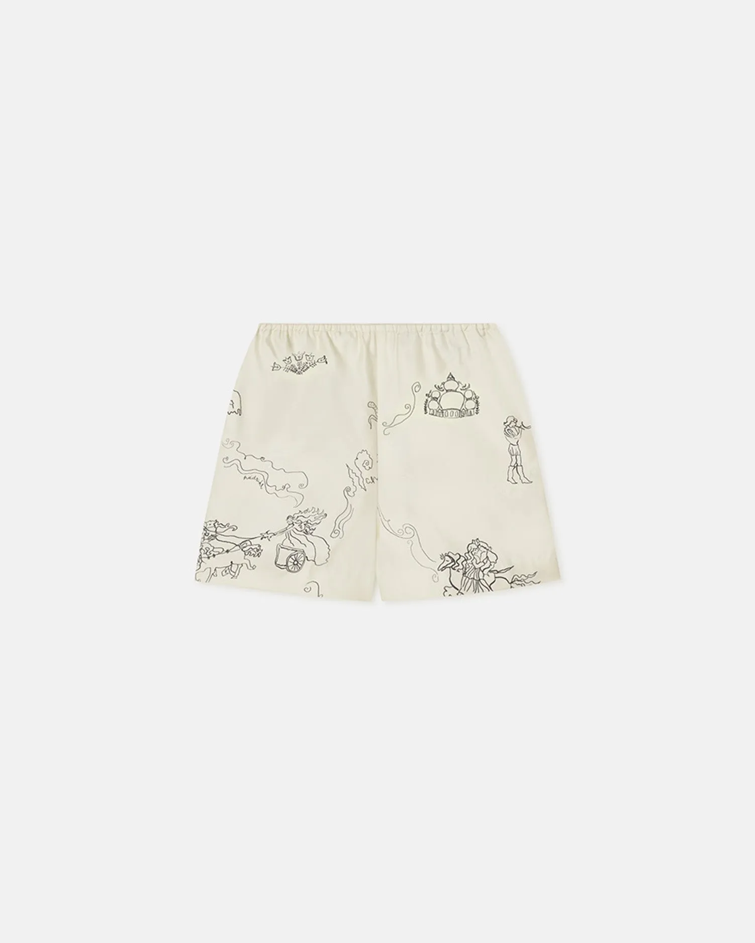 Dylla - Printed Tailored Silk Twill Shorts - Folktale