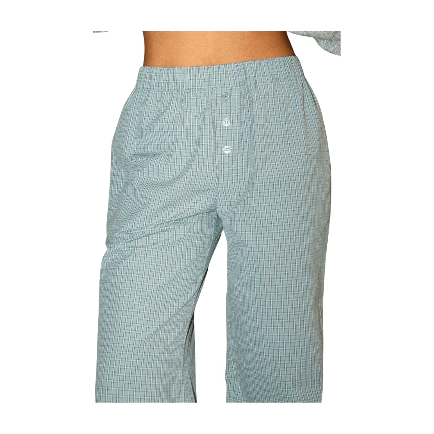 Easy Plaid Lounge Pants - Blue