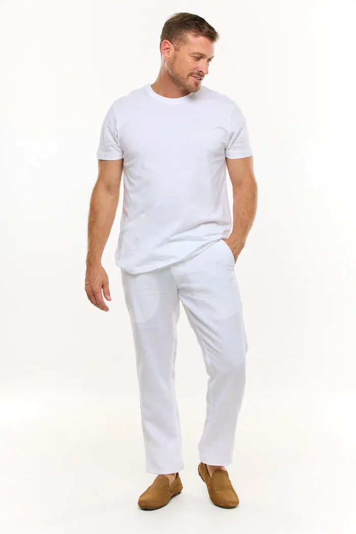 EDEN WHITE LINEN PANT