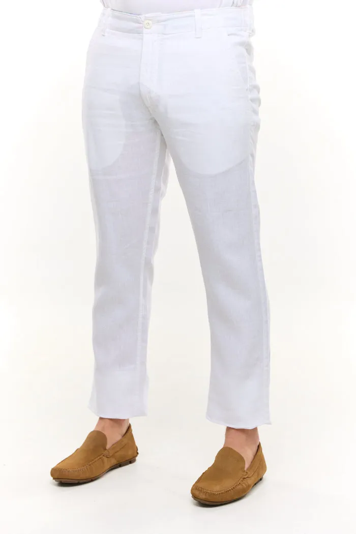 EDEN WHITE LINEN PANT