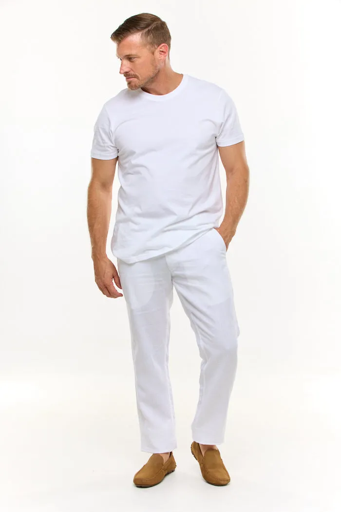 EDEN WHITE LINEN PANT