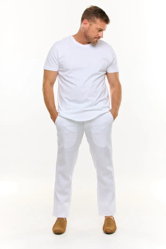EDEN WHITE LINEN PANT