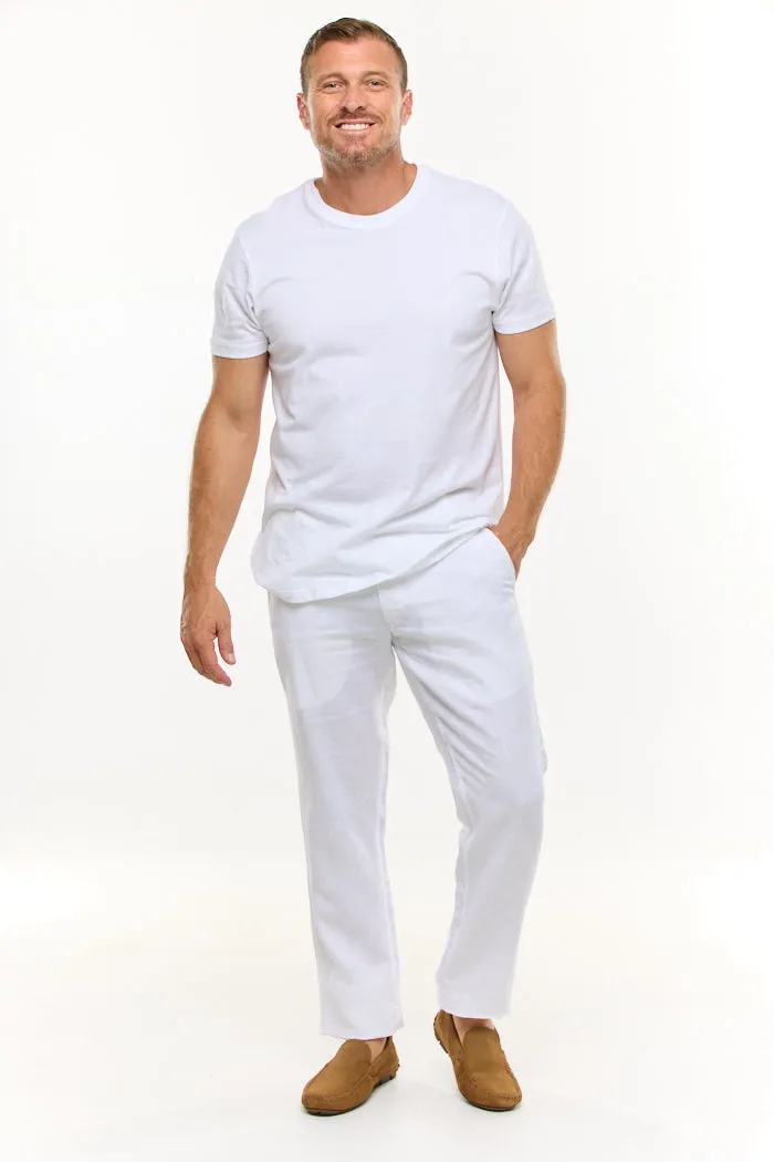 EDEN WHITE LINEN PANT