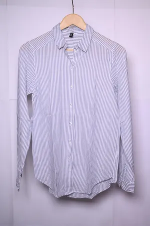H&M Grey & White Stripes Button Down Shirt