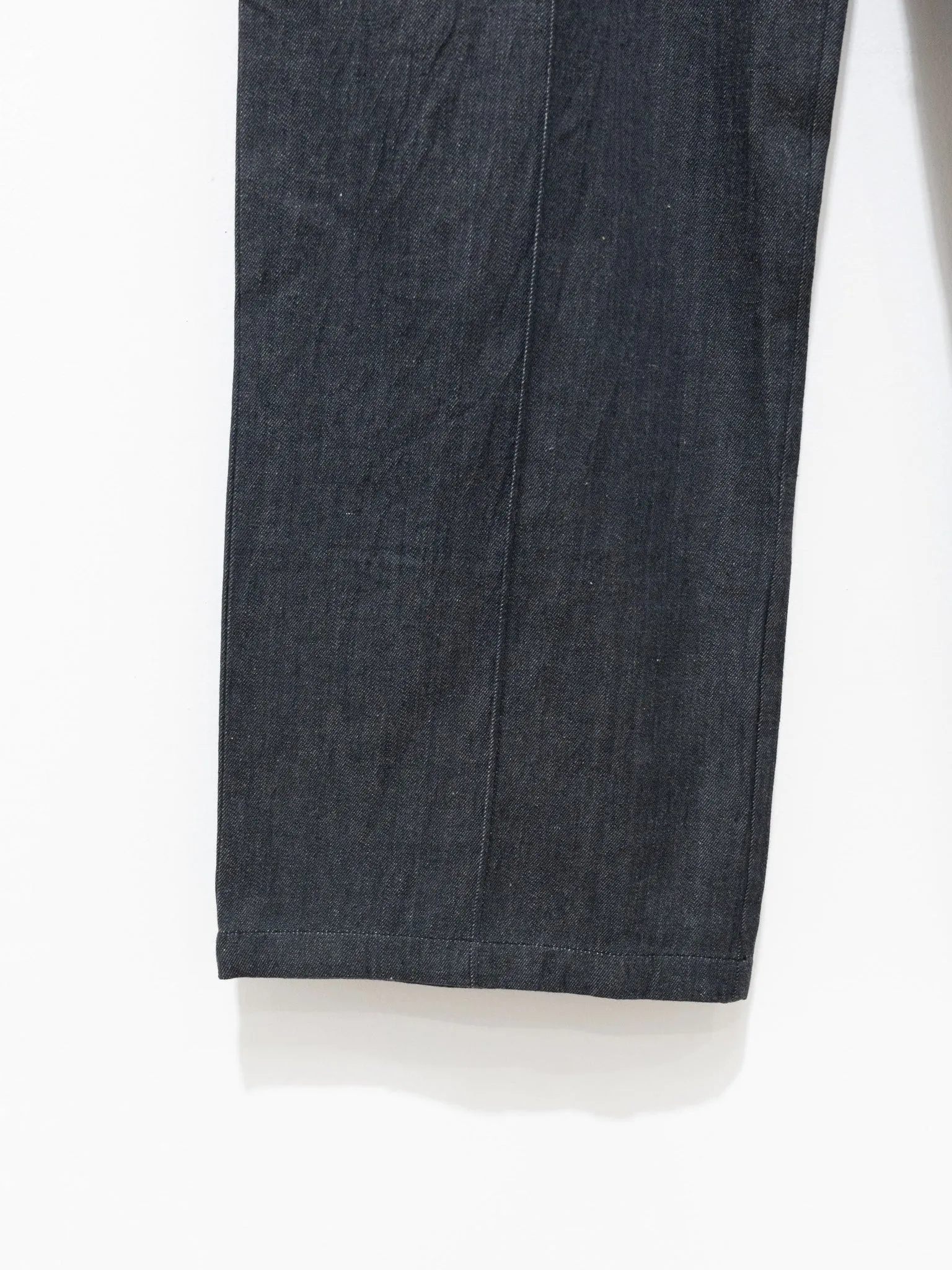 Hand Woven Denim Easy Pants - Black