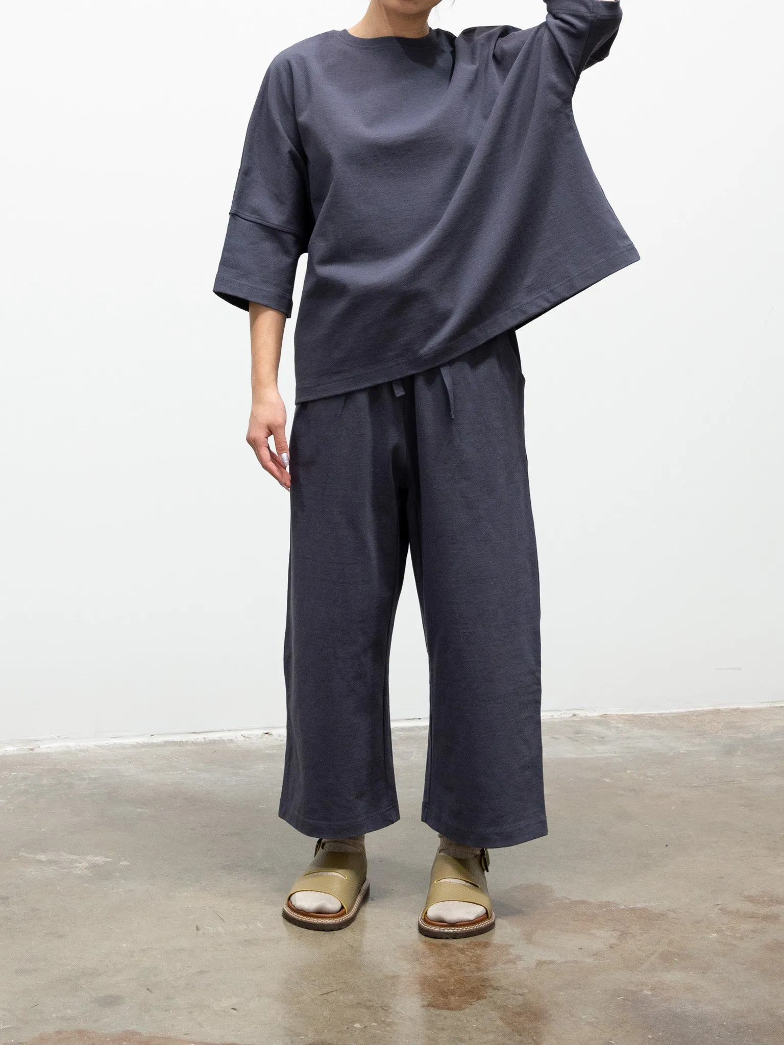 Heavy Jersey Easy Pants - Charcoal