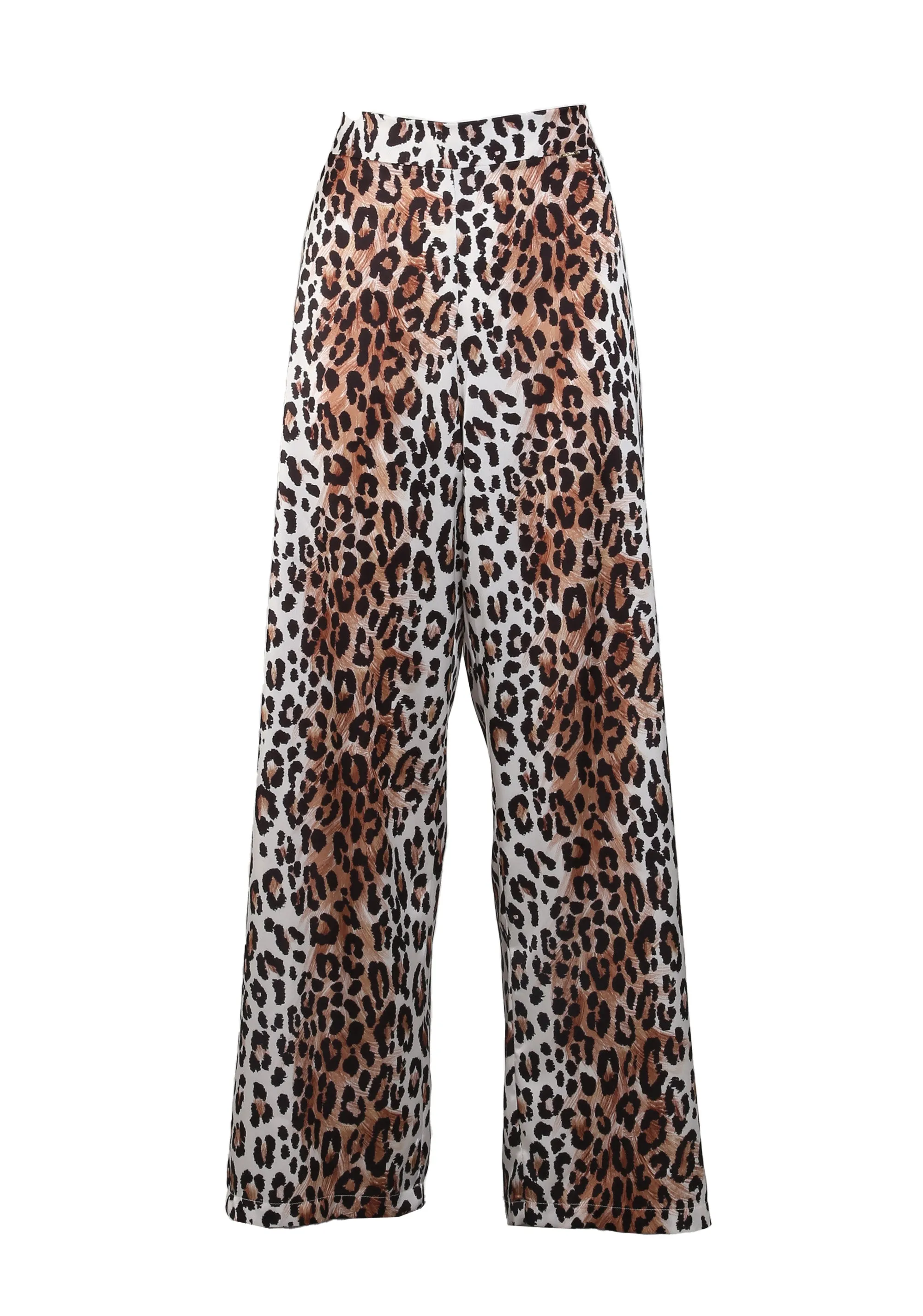 Leopard print wide pants
