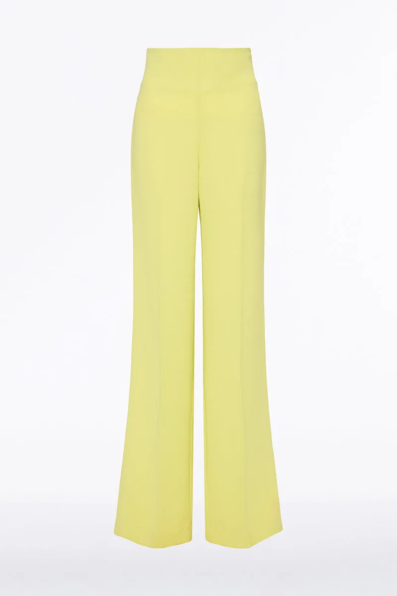LIME CREPE WIDE CLASSIC PANT