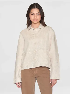 Linen Overshirt (Feather Gray) - Knowledge Cotton Apparel