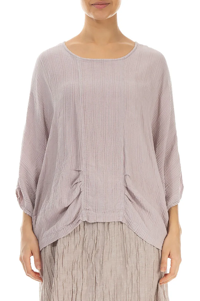 Loose Textured Primrose Silk Blouse