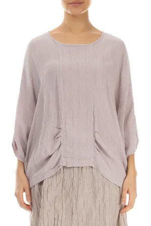 Loose Textured Primrose Silk Blouse