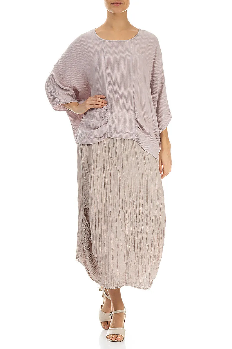 Loose Textured Primrose Silk Blouse