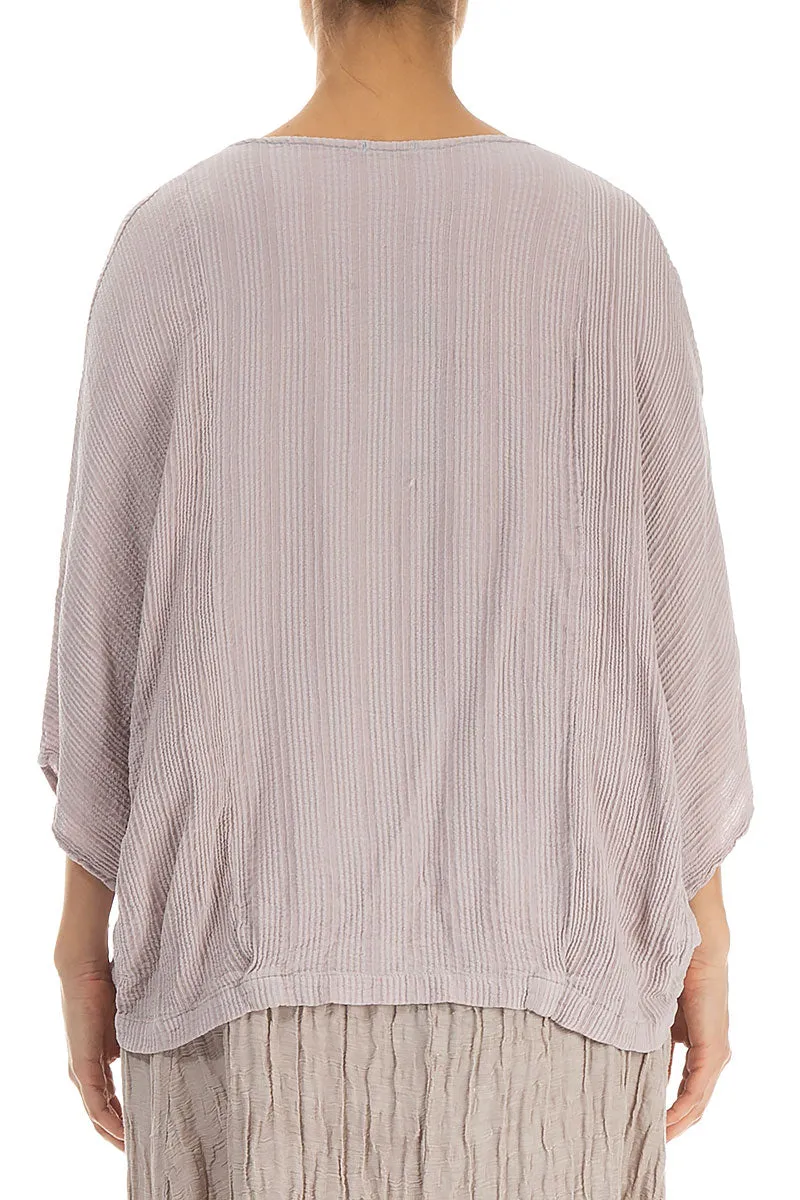 Loose Textured Primrose Silk Blouse