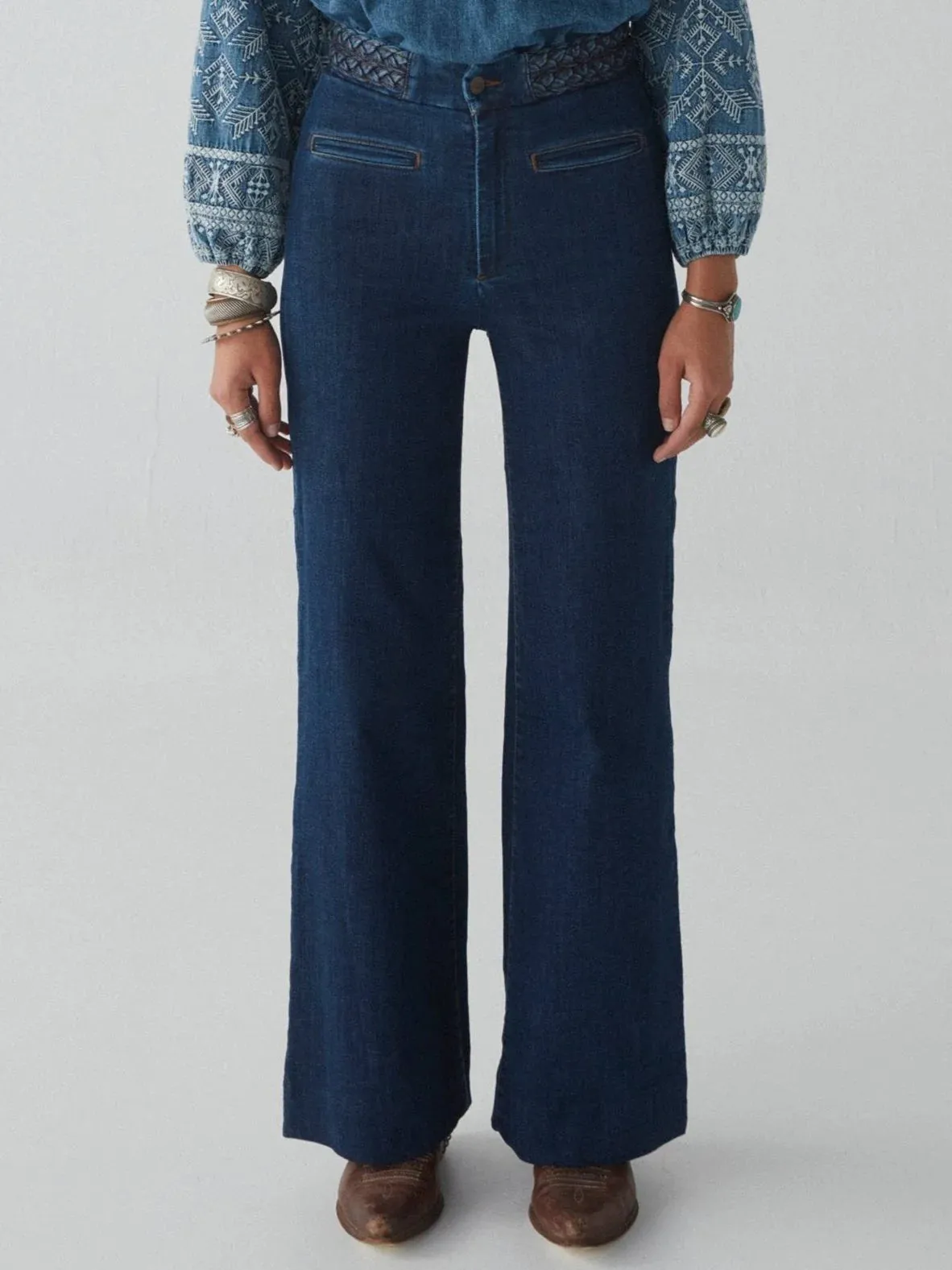 MAISON HOTEL Ross Pant in Disco Denim