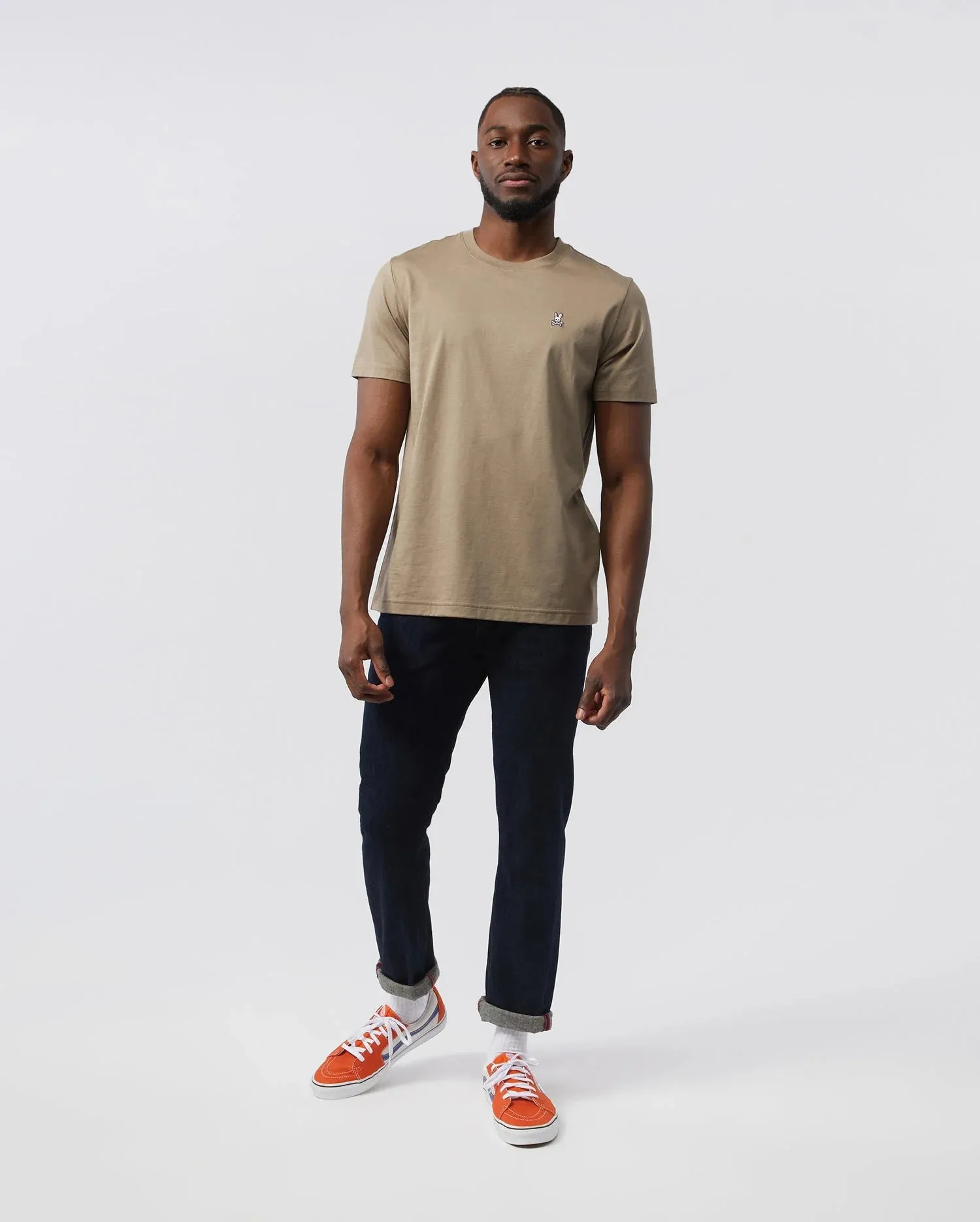 Men's Psycho Bunny Classic Crew Neck Tee Antique Taupe