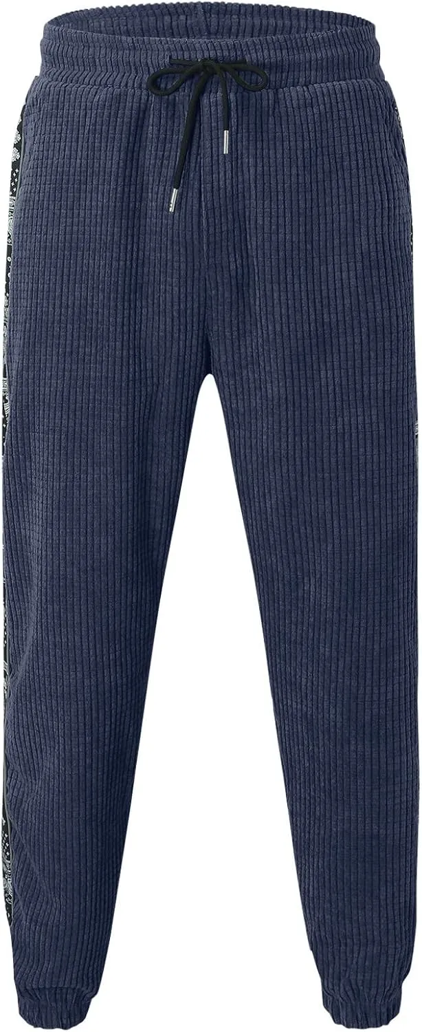 Mens Sweatpants with Pockets Big and Tall Pants Sweatpants for Men Pants Casual Rope Loosening Heavyweight Fit Cargo