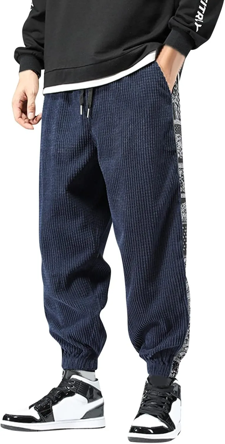 Mens Sweatpants with Pockets Big and Tall Pants Sweatpants for Men Pants Casual Rope Loosening Heavyweight Fit Cargo