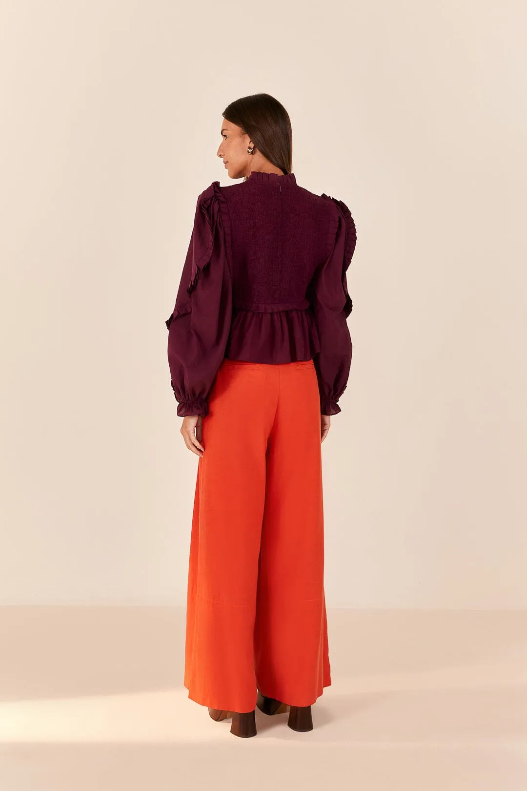 Orange Tailored Pants