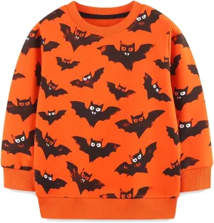 Popshion Boys Crewneck Sweatshirt Monster Truck Dinosaur Shirts Cotton Lightweight Pullover Sweater for Kids