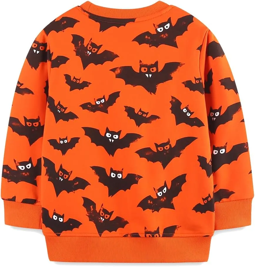 Popshion Boys Crewneck Sweatshirt Monster Truck Dinosaur Shirts Cotton Lightweight Pullover Sweater for Kids