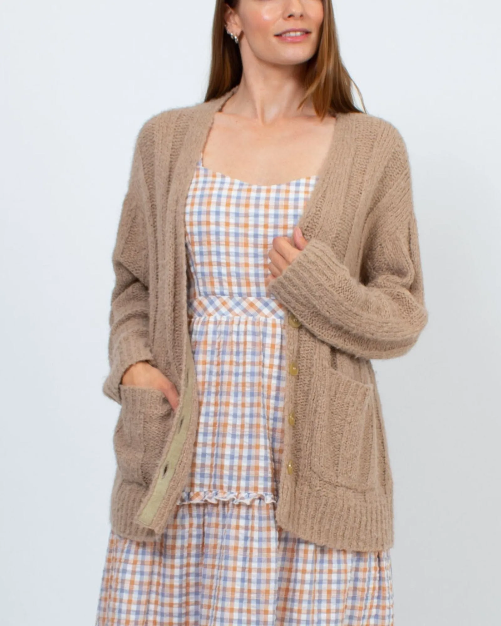 "Relaxed Boyfriend" Knit Cardigan