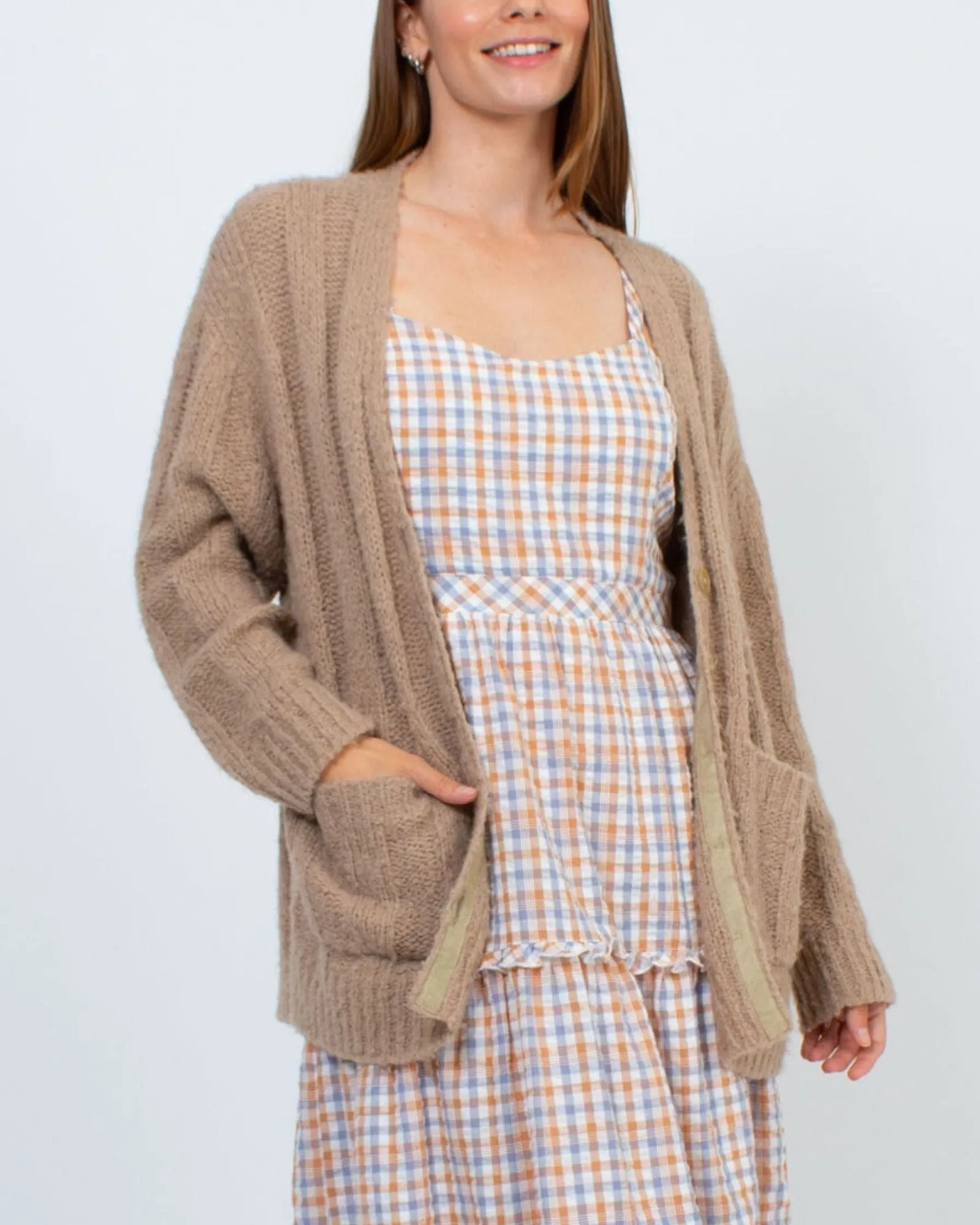 "Relaxed Boyfriend" Knit Cardigan