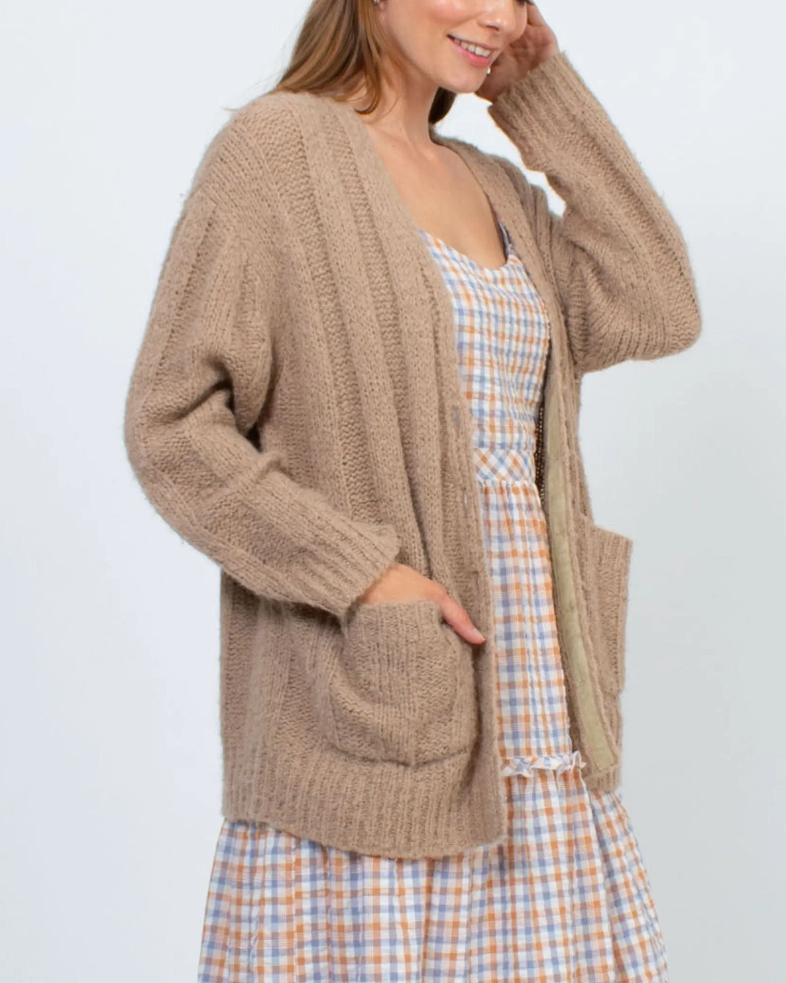 "Relaxed Boyfriend" Knit Cardigan