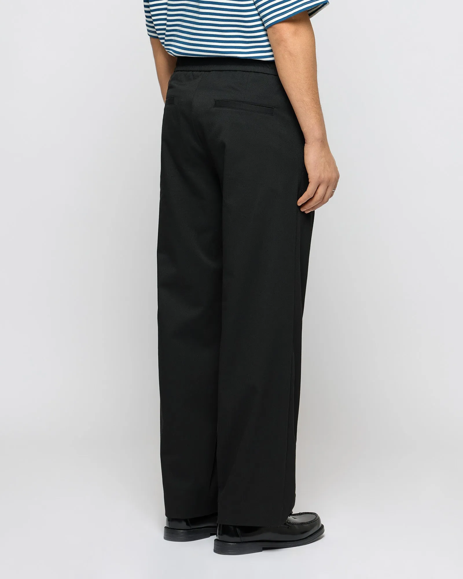 Regular Tailored Pants with Elastic Waistline